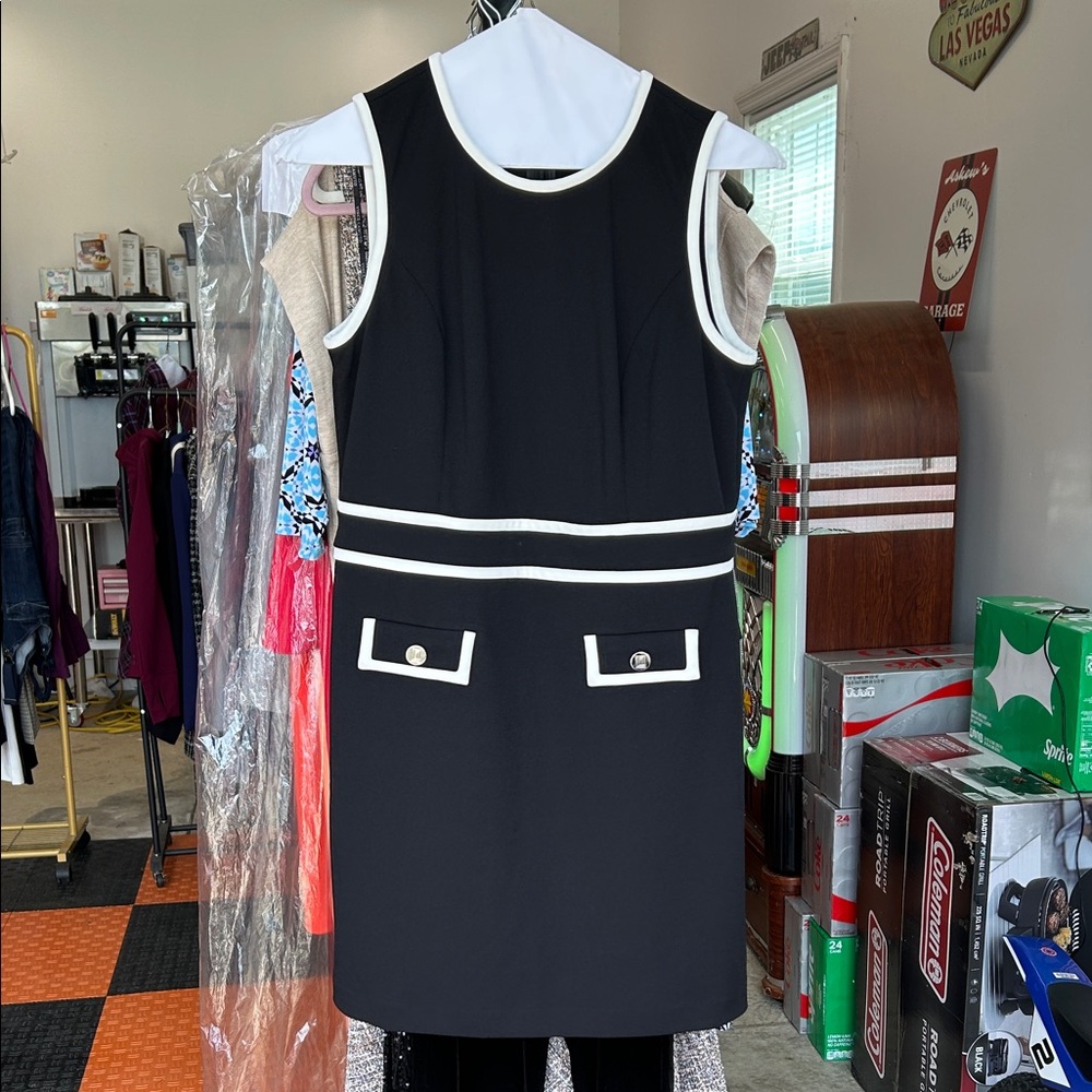 Karl Lagerfeld Black and White Mini Dress